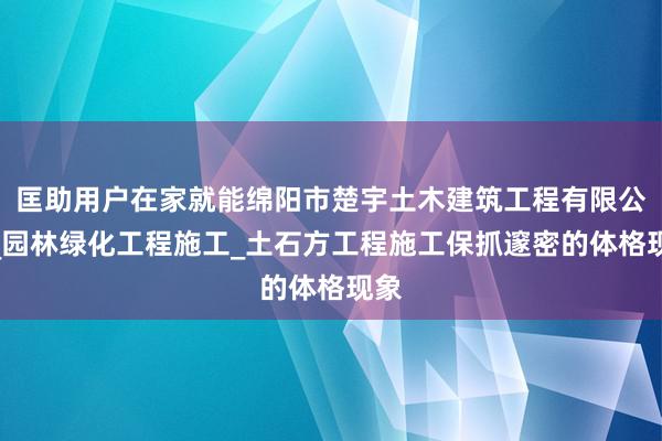 匡助用户在家就能绵阳市楚宇土木建筑工程有限公司_园林绿化工程施工_土石方工程施工保抓邃密的体格现象