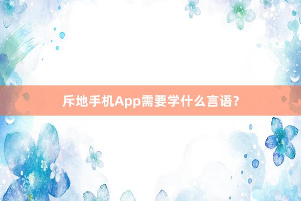 斥地手机App需要学什么言语？